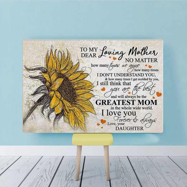 To My Dear Loving Mom From Daughters - Gift For Mom For Mother's Day, Best Idea For Home Decor For Family - Matte Canvas Premium Wall Art Canvas